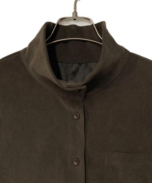 citytokyo（シティトーキョー）citytokyo (シティトーキョー) ノーマルスタンドカラーシャツ ブラウン サイズ:FREEの古着・服飾アイテム