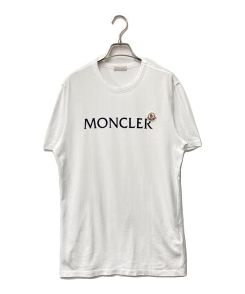 MONCLER（モンクレール）MONCLER (モンクレール) ロゴTシャツ ホワイト サイズ:Sの古着・服飾アイテム