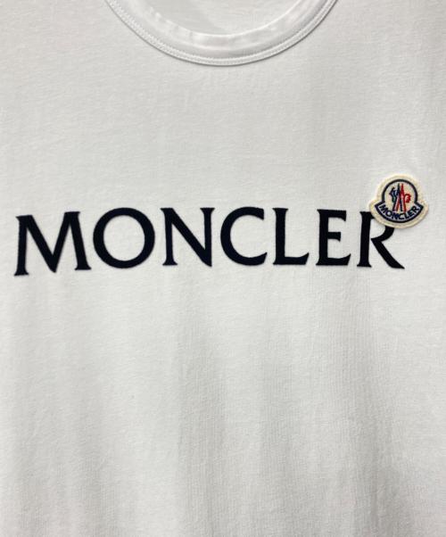 MONCLER（モンクレール）MONCLER (モンクレール) ロゴTシャツ ホワイト サイズ:Sの古着・服飾アイテム