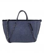 STATE OF ESCAPEステイトオブエスケープ）の古着「PETITE GUISE 2WAYショルダー トートバッグ　ネイビー」｜ネイビー