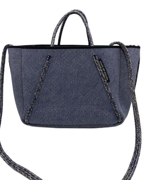 STATE OF ESCAPE（ステイトオブエスケープ）STATE OF ESCAPE (ステイトオブエスケープ) PETITE GUISE 2WAYショルダー トートバッグ　ネイビー ネイビーの古着・服飾アイテム