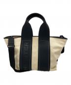 HUNTERハンター）の古着「リファインド スティッチ キャンバス トートバック UBS3609CAA」｜ブラック×アイボリー