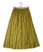 23区ニジュウサンク）の古着「【洗える】ナイロンコットンタフタ フレアスカート SKWOCM0409」｜イエロー