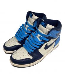NIKE（ナイキ）の古着「Air Jordan 1 Retro High OG "Obsidian/University Blue"/エアジョーダン 1 レトロ ハイ OG セイル/オブシディアン-ユニバーシティブルー」｜ブルー×ネイビー×ホワイト