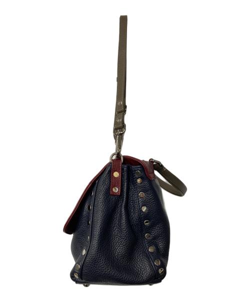 zanellato（ザネラート）zanellato (ザネラート) POSTINA SMALL/ポスティーナスモール ネイビー×ボルドーの古着・服飾アイテム