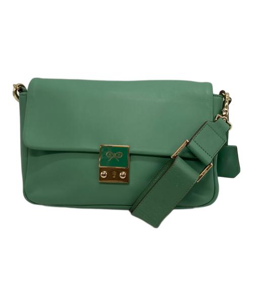 ANYA HINDMARCH（アニヤ・ハインドマーチ）ANYA HINDMARCH (アニヤハインドマーチ) ショルダーバッグ　BITS and BOBS　LIPSTICK グリーンの古着・服飾アイテム