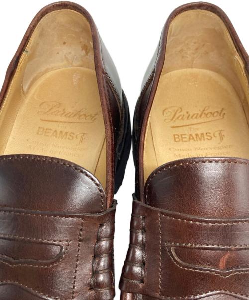 PARABOOT（パラブーツ）PARABOOT (パラブーツ) BEAMS F (ビームスエフ) 別注 REIMS ダブリンレザー ローファー ブラウン サイズ:6の古着・服飾アイテム