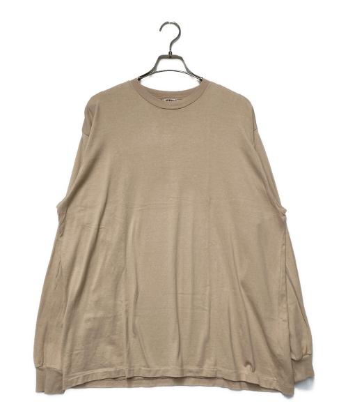 AURALEE（オーラリー）AURALEE (オーラリー) LUSTER PLAITING L/S / プレーティングロングスリーブT ベージュ サイズ:5の古着・服飾アイテム