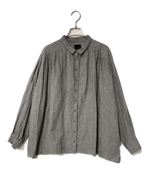 オオカミとフクロウ（オオカミトフクロウ）オオカミとフクロウ (オオカミトフクロウ) ギャザーシャツ portom23077 グレー サイズ:FREEの古着・服飾アイテム