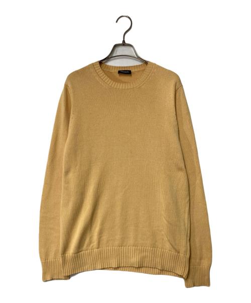 Drumohr（ドルモア）Drumohr (ドルモア) コットンクルーネックニット イエロー サイズ:48の古着・服飾アイテム