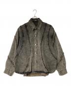 ARULEアリュール）の古着「デザインデニムジャケット」｜グレー