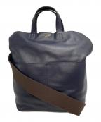 J&M DAVIDSONジェイ＆エム デヴィッドソン）の古着「2WAY レザートートバッグ」｜ネイビー