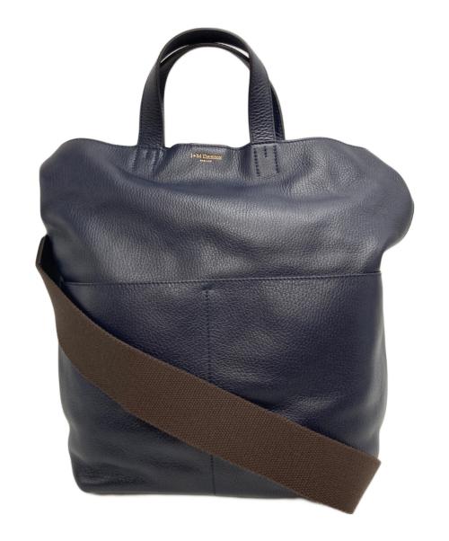J&M DAVIDSON（ジェイ＆エム デヴィッドソン）J&M DAVIDSON (ジェイ＆エム デヴィッドソン) 2WAY レザートートバッグ ネイビーの古着・服飾アイテム