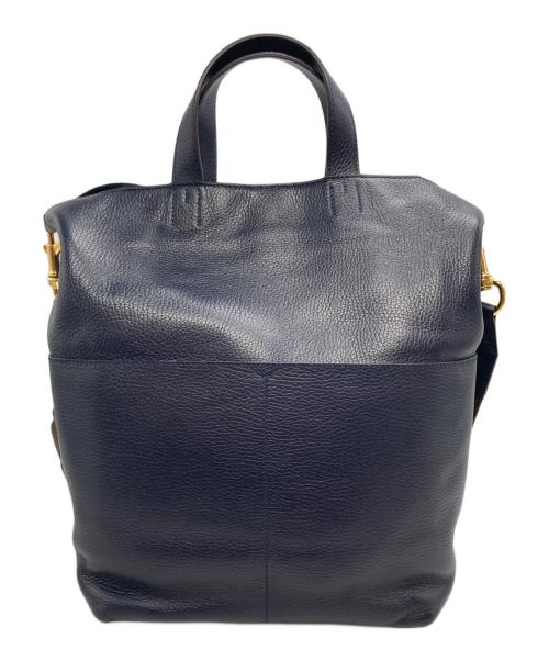 J&M DAVIDSON（ジェイ＆エム デヴィッドソン）J&M DAVIDSON (ジェイ＆エム デヴィッドソン) 2WAY レザートートバッグ ネイビーの古着・服飾アイテム