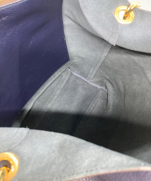 J&M DAVIDSON（ジェイ＆エム デヴィッドソン）J&M DAVIDSON (ジェイ＆エム デヴィッドソン) 2WAY レザートートバッグ ネイビーの古着・服飾アイテム