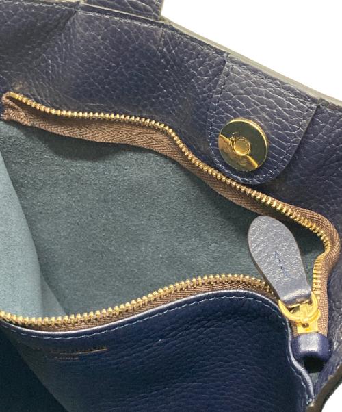 J&M DAVIDSON（ジェイ＆エム デヴィッドソン）J&M DAVIDSON (ジェイ＆エム デヴィッドソン) 2WAY レザートートバッグ ネイビーの古着・服飾アイテム