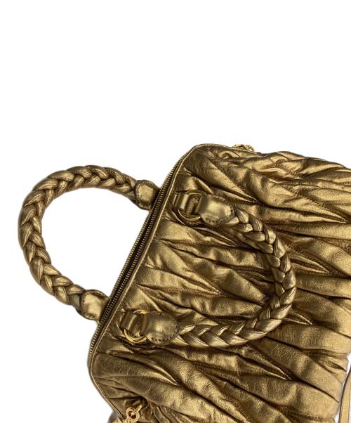 MIU MIU（ミュウミュウ）MIU MIU (ミュウミュウ) マテラッセ 2WAYバッグ London 2012 Special Edition 15/18 ゴールドの古着・服飾アイテム