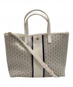 TORY BURCHトリーバーチ）の古着「2WAY トートバッグ　アイボリー×グレー　」｜アイボリー×グレー