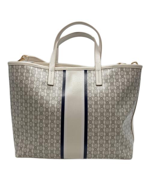 TORY BURCH（トリーバーチ）TORY BURCH (トリーバーチ) 2WAY トートバッグ　アイボリー×グレー　 アイボリー×グレーの古着・服飾アイテム