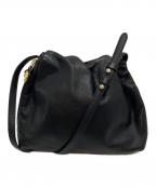 gem  by russetジェムバイラシット）の古着「レザーショルダーバッグ　ブラック」｜ブラック