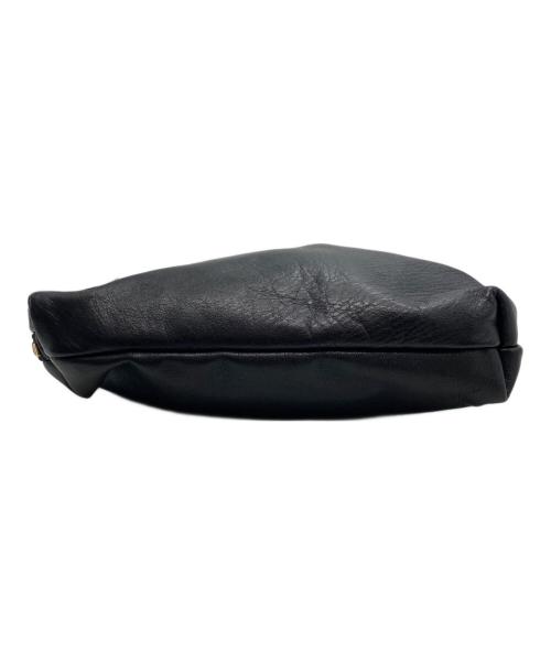 gem  by russet（ジェムバイラシット）gem  by russet (ジェムバイラシット) レザーショルダーバッグ　ブラック ブラックの古着・服飾アイテム