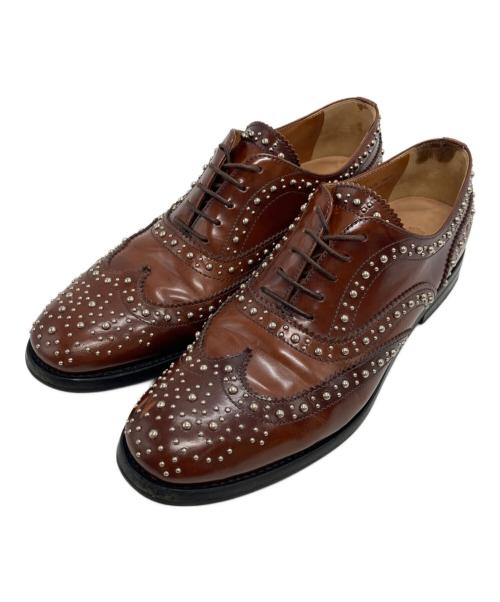 CHURCH'S（チャーチ）CHURCH'S (チャーチ) BURWOOD MET ウィングチップシューズ　スタッズ　 ブラウン サイズ:38 1/2の古着・服飾アイテム