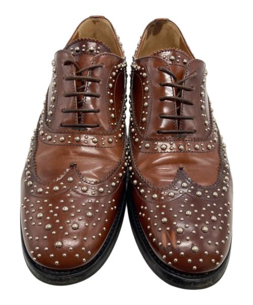 CHURCH'S（チャーチ）CHURCH'S (チャーチ) BURWOOD MET ウィングチップシューズ　スタッズ　 ブラウン サイズ:38 1/2の古着・服飾アイテム