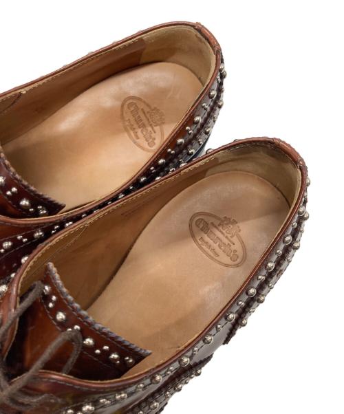 CHURCH'S（チャーチ）CHURCH'S (チャーチ) BURWOOD MET ウィングチップシューズ　スタッズ　 ブラウン サイズ:38 1/2の古着・服飾アイテム