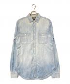RRLダブルアールエル）の古着「シャンブレーシャツ　ワークシャツ」｜ブルー