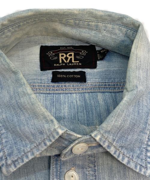 RRL（ダブルアールエル）RRL (ダブルアールエル) シャンブレーシャツ　ワークシャツ ブルー サイズ:Sの古着・服飾アイテム