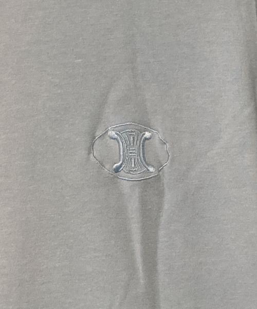 CELINE（セリーヌ）CELINE (セリーヌ) ロゴ刺繍 Tシャツ 29368/1237 スカイブルー サイズ:Mの古着・服飾アイテム