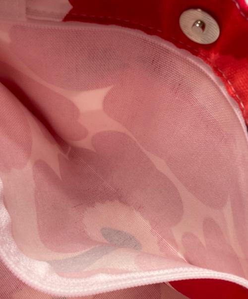 marimekko（マリメッコ）marimekko (マリメッコ) ウニッコ柄キャンバストートバッグ　ピンク×レッド ピンク×レッドの古着・服飾アイテム