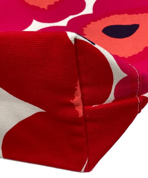 marimekko（マリメッコ）marimekko (マリメッコ) ウニッコ柄キャンバストートバッグ　ピンク×レッド ピンク×レッドの古着・服飾アイテム