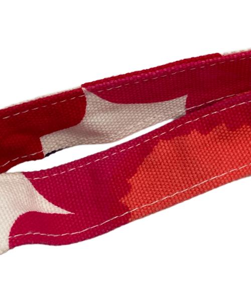 marimekko（マリメッコ）marimekko (マリメッコ) ウニッコ柄キャンバストートバッグ　ピンク×レッド ピンク×レッドの古着・服飾アイテム