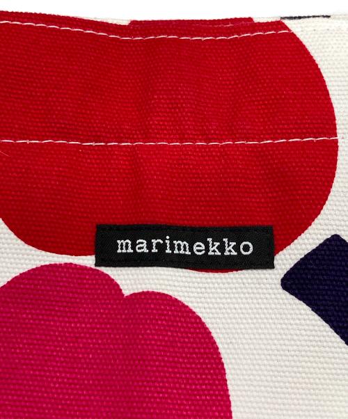 marimekko（マリメッコ）marimekko (マリメッコ) ウニッコ柄キャンバストートバッグ　ピンク×レッド ピンク×レッドの古着・服飾アイテム