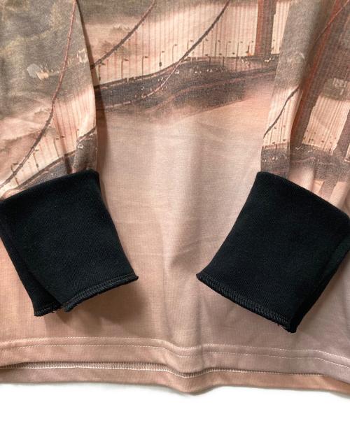 FTC（エフティーシー）FTC (エフティーシー) GGB L/S TOP ロングスリーブカットソー  ブルー×ベージュ サイズ:Mの古着・服飾アイテム