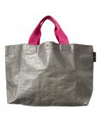 Herve Chapelierエルベシャプリエ）の古着「2012PP マルシェバッグM」｜シルバー×ピンク