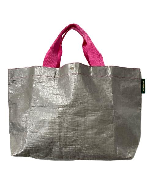Herve Chapelier（エルベシャプリエ）Herve Chapelier (エルベシャプリエ) 2012PP マルシェバッグM シルバー×ピンクの古着・服飾アイテム