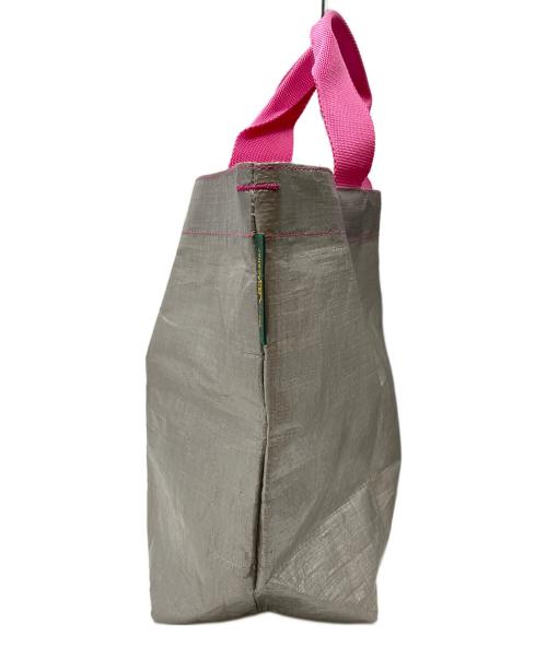 Herve Chapelier（エルベシャプリエ）Herve Chapelier (エルベシャプリエ) 2012PP マルシェバッグM シルバー×ピンクの古着・服飾アイテム