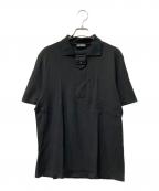 RAF SIMONSラフシモンズ）の古着「ベルトデザインポロシャツ」｜ブラック