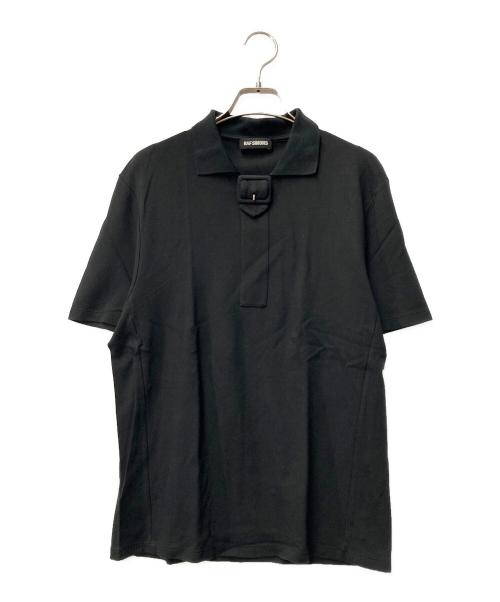 RAF SIMONS（ラフシモンズ）RAF SIMONS (ラフシモンズ) ベルトデザインポロシャツ ブラック サイズ:Mの古着・服飾アイテム