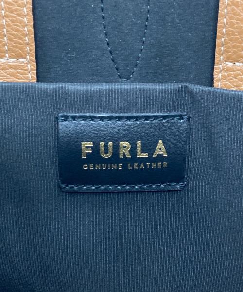 FURLA（フルラ）FURLA (フルラ) BASRFUA 2WAYバッグ ブラック×ブラウン×アイボリーの古着・服飾アイテム