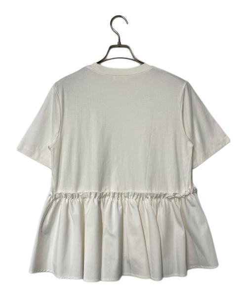 BALLSEY（ボールジィ）BALLSEY (ボールジィ) ジャージコンビ ペプラムプルオーバー アイボリー サイズ:36の古着・服飾アイテム
