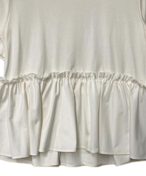 BALLSEY（ボールジィ）BALLSEY (ボールジィ) ジャージコンビ ペプラムプルオーバー アイボリー サイズ:36の古着・服飾アイテム
