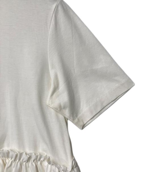 BALLSEY（ボールジィ）BALLSEY (ボールジィ) ジャージコンビ ペプラムプルオーバー アイボリー サイズ:36の古着・服飾アイテム