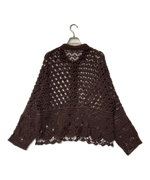 JOURNAL STANDARD relume（ジャーナルスタンダード レリューム）JOURNAL STANDARD relume (ジャーナルスタンダード レリューム) クロシェレースシャツ ブラウン サイズ:Fの古着・服飾アイテム