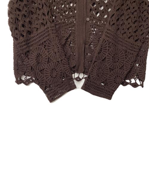 JOURNAL STANDARD relume（ジャーナルスタンダード レリューム）JOURNAL STANDARD relume (ジャーナルスタンダード レリューム) クロシェレースシャツ ブラウン サイズ:Fの古着・服飾アイテム