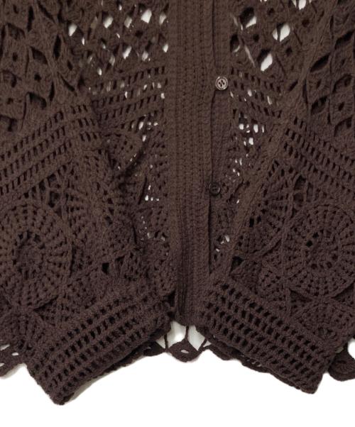 JOURNAL STANDARD relume（ジャーナルスタンダード レリューム）JOURNAL STANDARD relume (ジャーナルスタンダード レリューム) クロシェレースシャツ ブラウン サイズ:Fの古着・服飾アイテム