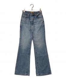 Something（サムシング）の古着「LISA ヴィンテージフレアデニムパンツ FLARE HIGH WAIST COTTON DENIM SEA11」｜インディゴ