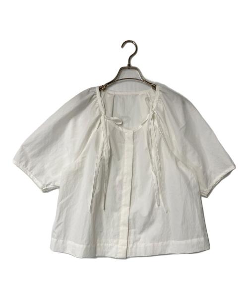 BEAUTY&YOUTH（ビューティーアンドユース）BEAUTY&YOUTH (ビューティーアンドユース) リボンギャザーブラウス ホワイト サイズ:SIZE Freeの古着・服飾アイテム